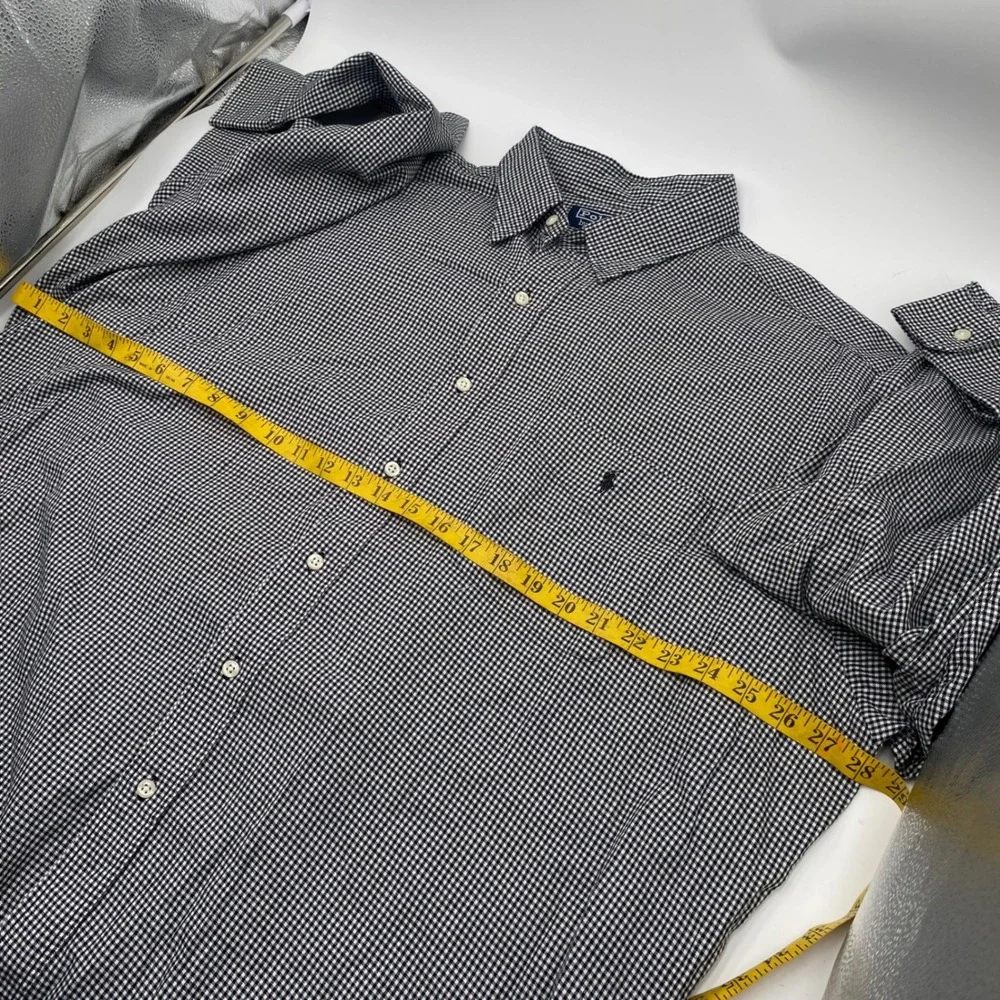 Polo Ralph Lauren Lowell Sport Button Down Shirt XXL Black Gingham Cotton Men
